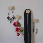 Gancho Cabideiro Pendurador Circulo Pinus Rustico Escritorio