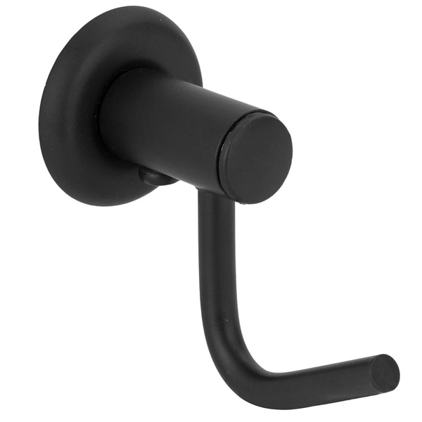 Gancho Cabideiro Porta Toalha Metal Black/preto Banheiro