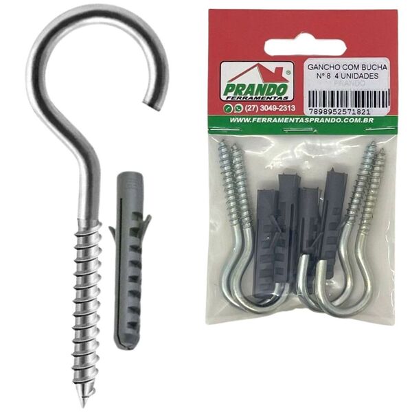 Gancho Com Bucha N 8  04 Un Prando