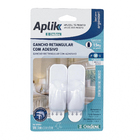 Gancho de Adesivo até 1,5kg ABS 2 unidades Ordene