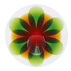 Gancho de Nano Sucção até 5kg Plástico Flor Verde e Laranja 1 unidade Pyno