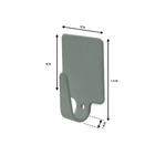 Gancho de Parede Aço 4x5,1cm Prata Delinia