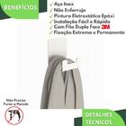 Gancho De Parede Adesivo Toalha Cabide Banheiro Branco Elg