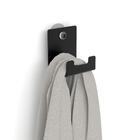 Gancho De Parede Adesivo Toalha Cabide Banheiro Preto Elg