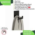 Gancho De Parede Adesivo Toalha Cabide Banheiro Preto Elg