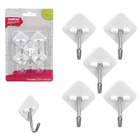 Gancho De Parede Autocolante Com 5 Unidades Suporta 1,5 Kg Br