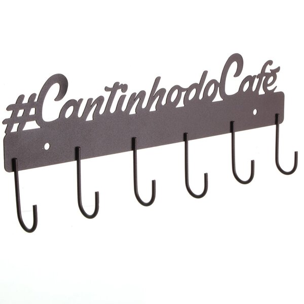 Gancho De Parede Cantinho Do Café Aço Corten