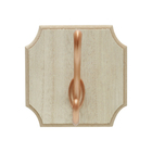 Gancho De Parede Ou Porta, Cabideiro Com 01 Gancho Em Madeira