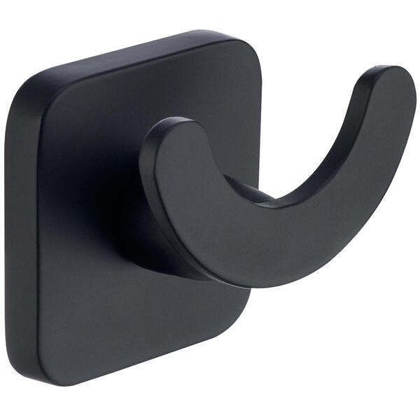 Gancho De Parede Preto Cabideiro Duplo Quadrado Bolsa Roupas