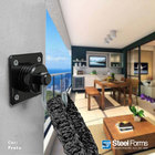 Gancho de Rede 180kg Parafusar Preto 2 peças