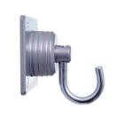 Gancho de Rede Silencioso 180kg de Parafusar Aço Carbono Prata 2 peças