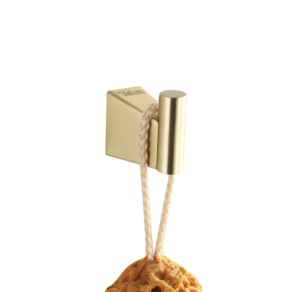 Gancho Dourado Escovado Cabide Suporte Toalha Banho Parede