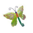 Gancho Para Chapeu Bolsa Bone De Ferro Borboleta Enfeite Pend