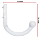 Gancho Para Porta Chaves Plastico Branco C 20