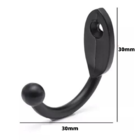 Gancho Para Porta Chaves Plastico Preto C 100