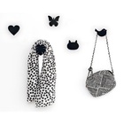 Gancho Pendurador Pino Espelho Adnet Criativo Folha Preta