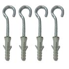 Gancho Pitão Parafuso Para Rede 5.5x63mm E Bucha 8 Com 100 Pçs