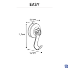 Gancho Policarbonato 11,7x5,8x3,8cm Preto Easy Sensea