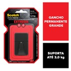 Gancho Polietileno Adesivo Preto Scotch