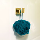 Gancho Porta Toalha De Rosto Dourado Brilhoso Cabide Simples