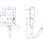 Gancho Rede Parafusar Zincado Unidade Ref. 20065 - Loth