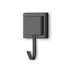 Gancho Suporte Cabide Toalha Banheiro Adesivo 3m Preto Fosco