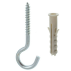 Gancho Zincado 3,3 X 60 C/bucha 06 Mm Ct - C/04 Unidades