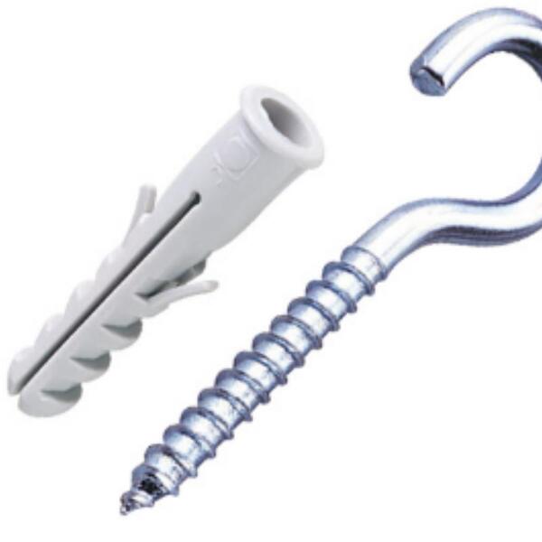 Gancho Zincado 3,3 X 60 C/bucha 06 Mm Ct - C/04 Unidades