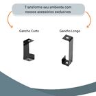 Gancho longo perfilado 38x38mm Cor preta Seb Brasil