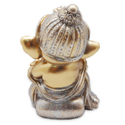 Ganesha Da Prosperidade Ganesh Músico Cítara Gold 14 Cm