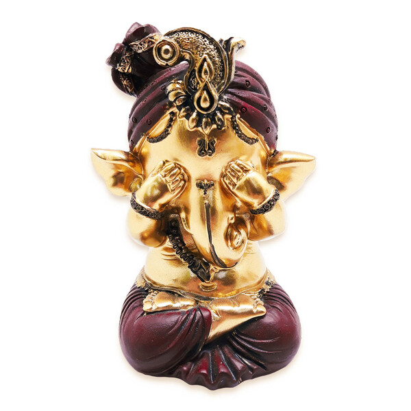 Ganesha Da Sabedoria Enfeite Ganesha Não Vejo Color 12 Cm