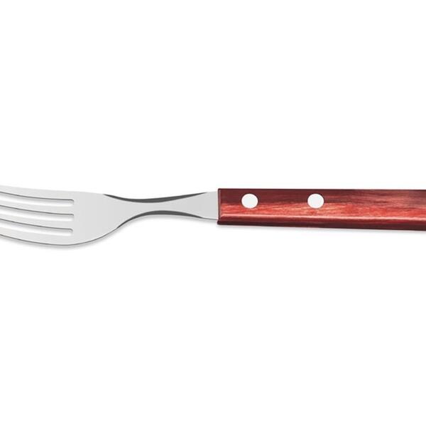 Garfo De Mesa Polywood Vermelho Lamina De Aco Inox E Cabo De