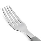 Garfo De Mesa Pop Color Cinza Cabo Plástico 12 Peças Gourmet