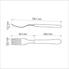 Garfo De Mesa Tramontina Leme Com Lâmina Em Aço Inox E Cabo D