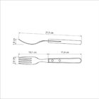 Garfo Jumbo Polywood Vermelho Lamina De Aco Inox E Cabo De Ma