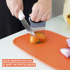 Garfo Para Cortar Alimentos Azul Oikos Azul U