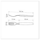 Garfo Para Sobremesa Tramontina Munique Com Lâmina De Aço Ino