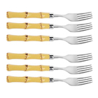 Garfo Sobremesa Bambu Premium 6 Peças