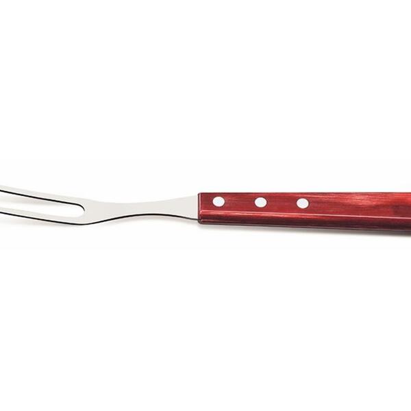 Garfo Trinchante Polywood Vermelho Lamina De Aco Inox E Cabo