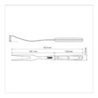 Garfo Trinchante Ultracorte Pretolamina De Aco Inox E Cabo De