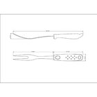 Garfo Trinchante Utilita Em Aco Inox Com Cabo De Polipropilen