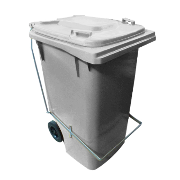 Gari 240L Europeu C 2 Rodas 200Mm C Pedal Cinza