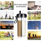 Garrafa  De Canudo Duplo 2 Compartimento  Com Tampa Copo Bebi