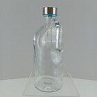 Garrafa Água Suco Leite Com Alça Home&co Tampa Inox Vidro 1l