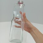 Garrafa Água Suco Leite Home&co Vidro 1,1 Litros 27x8x8cm Tra