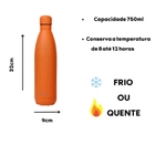 Garrafa Água Térm. Squeeze Cantil Inox 750ml Embr. - Wellmix