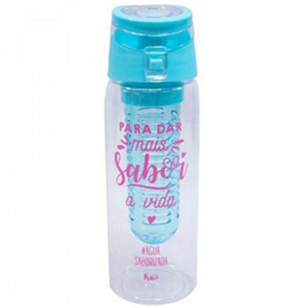 Garrafa Azul Com Infusor Projeto Kiwi
