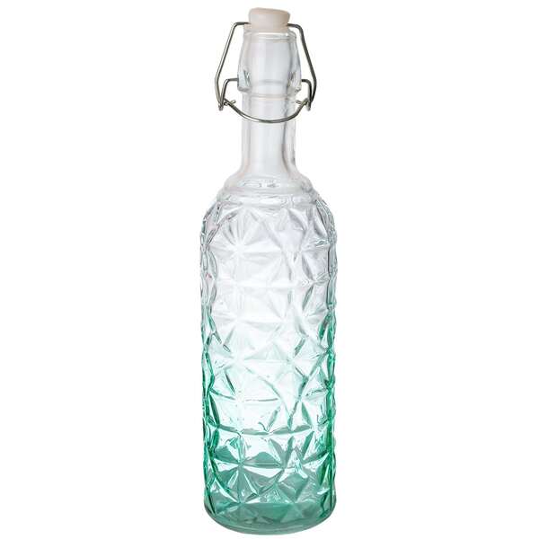 Garrafa Bicolor Com Tampa Hermética Vidro 750ml