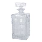 Garrafa C/ Tampa De Vidro Lapidado - Transparente