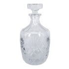 Garrafa C/ Tampa De Vidro Lapidado - Transparente